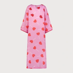 جلابية من اللينن تطريز يدوي قلوب